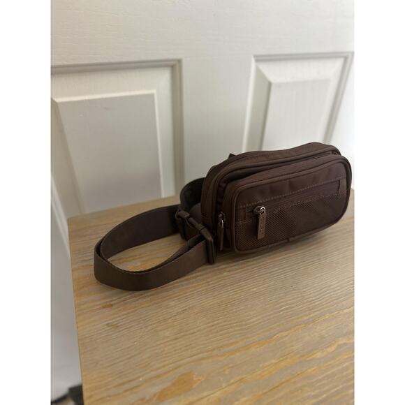 CALPAK Brown Belt Bag Waist Fanny Pack Crossbody Travel Organizer Pouch Unisex - Picture 3 of 5